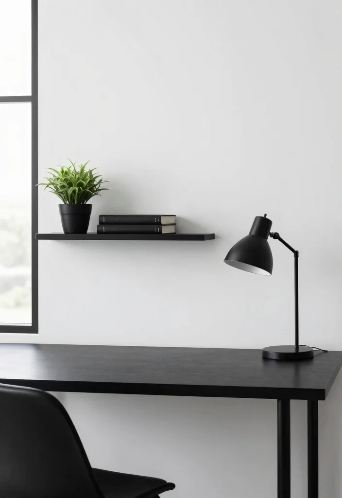 14 All Black Desk Setup Ideas That Look Sleek - 1. The Minimalist Dream 1