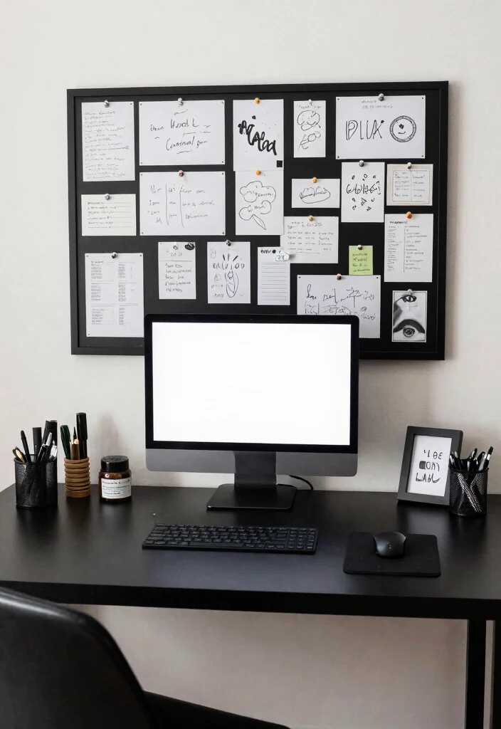14 All Black Desk Setup Ideas That Look Sleek - 14. The Inspirational Hub 1