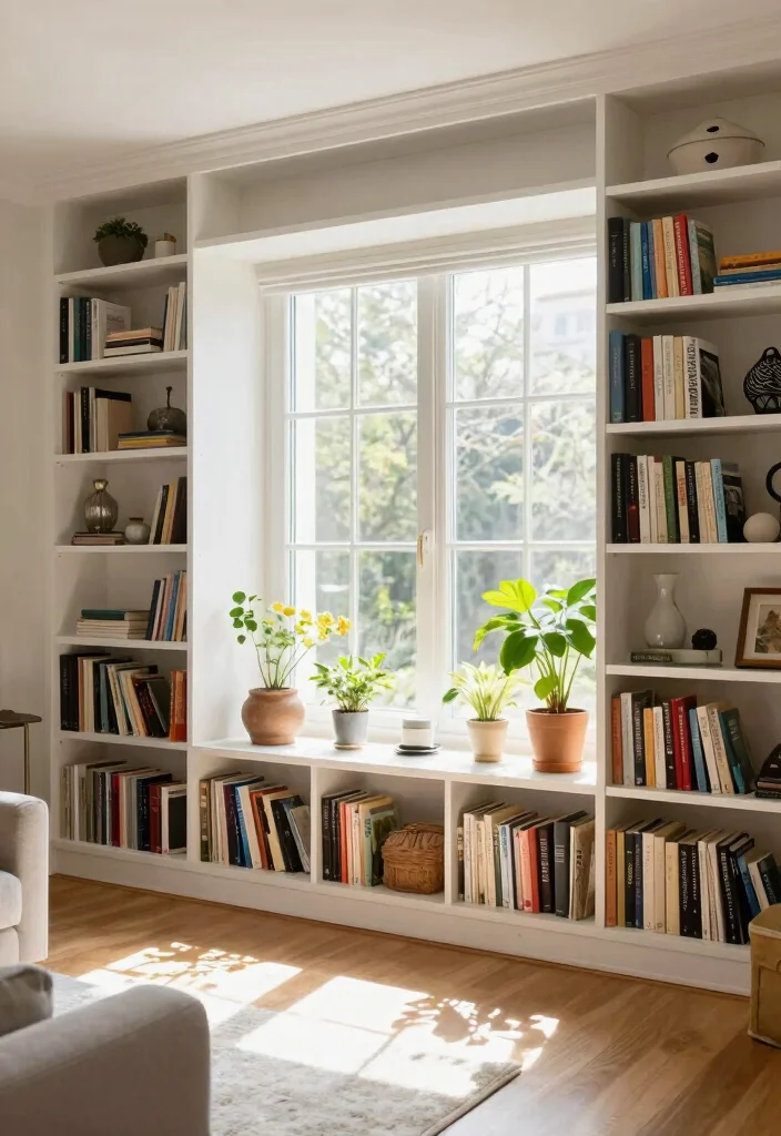 14 Bookshelf Built-in Wall Ideas That Feel Seamless - 10. Built-In Windows 1