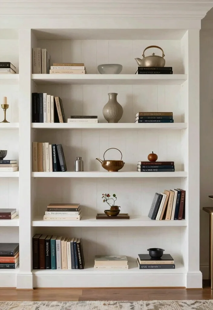 14 Bookshelf Built-in Wall Ideas That Feel Seamless - 11. Textured Backdrops 1
