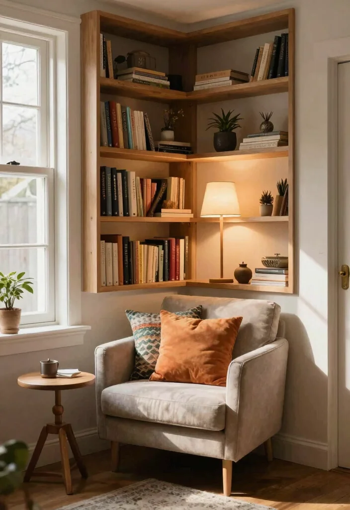 14 Bookshelf Built-in Wall Ideas That Feel Seamless - 2. Cozy Reading Nook 1