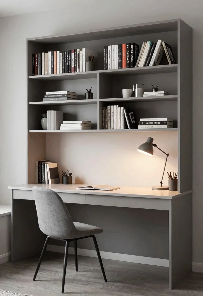 14 Bookshelf Built-in Wall Ideas That Feel Seamless - 5. Integrated Desk Space 1