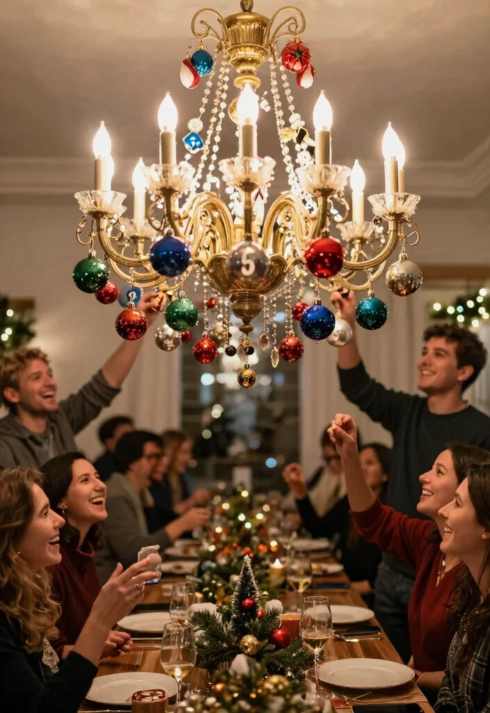 14 Chandelier Decorations for Christmas Ideas That Sparkle - 10. Interactive Elements 1