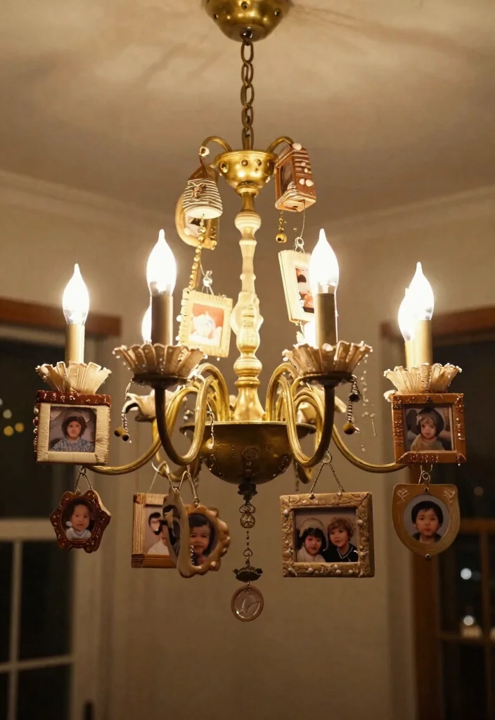 14 Chandelier Decorations for Christmas Ideas That Sparkle - 8. Personal Touches 1