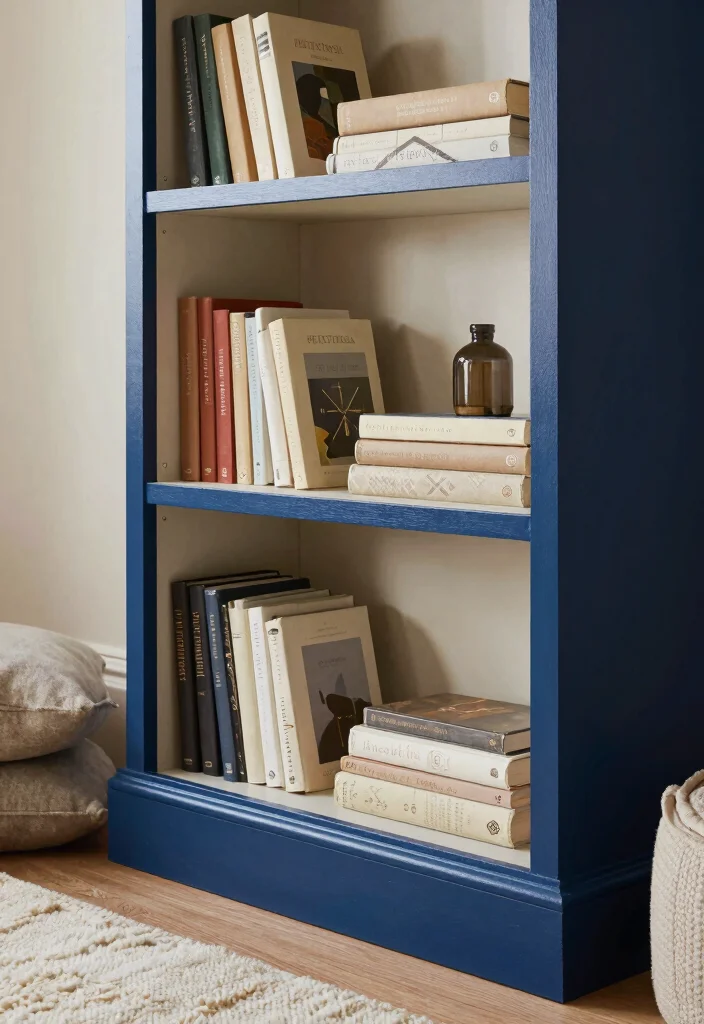 14 Cheap Bookshelf Makeover Ideas That Look Expensive 1 14 Cheap Bookshelf Makeover Ideas That Look Expensive - 1. Bold Paint Job 1