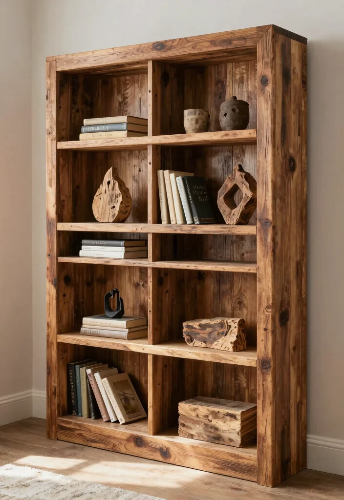 14 Cheap Bookshelf Makeover Ideas That Look Expensive 40 14 Cheap Bookshelf Makeover Ideas That Look Expensive - 10. Reclaimed Wood Accents 1