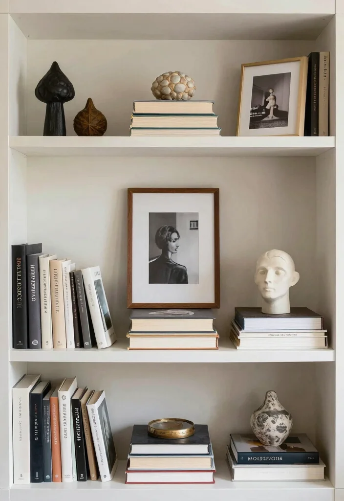 14 Cheap Bookshelf Makeover Ideas That Look Expensive 62 14 Cheap Bookshelf Makeover Ideas That Look Expensive - 12. Artful Arrangement 1