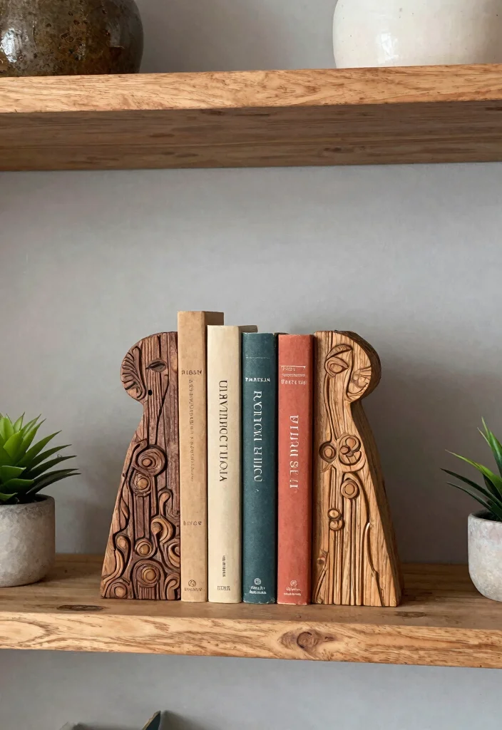 14 Cheap Bookshelf Makeover Ideas That Look Expensive 14 14 Cheap Bookshelf Makeover Ideas That Look Expensive - 4. Unique Bookends 1