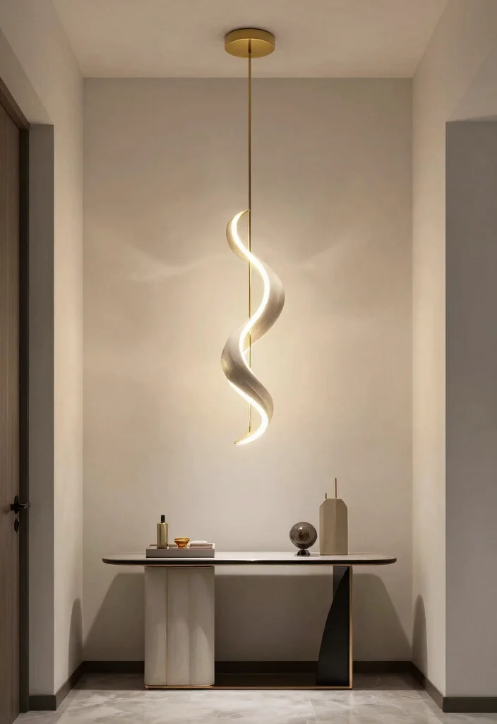 14 Entryway Pendant Light Ideas for a Stunning First Impression - 6. Unique Sculptural Designs 1