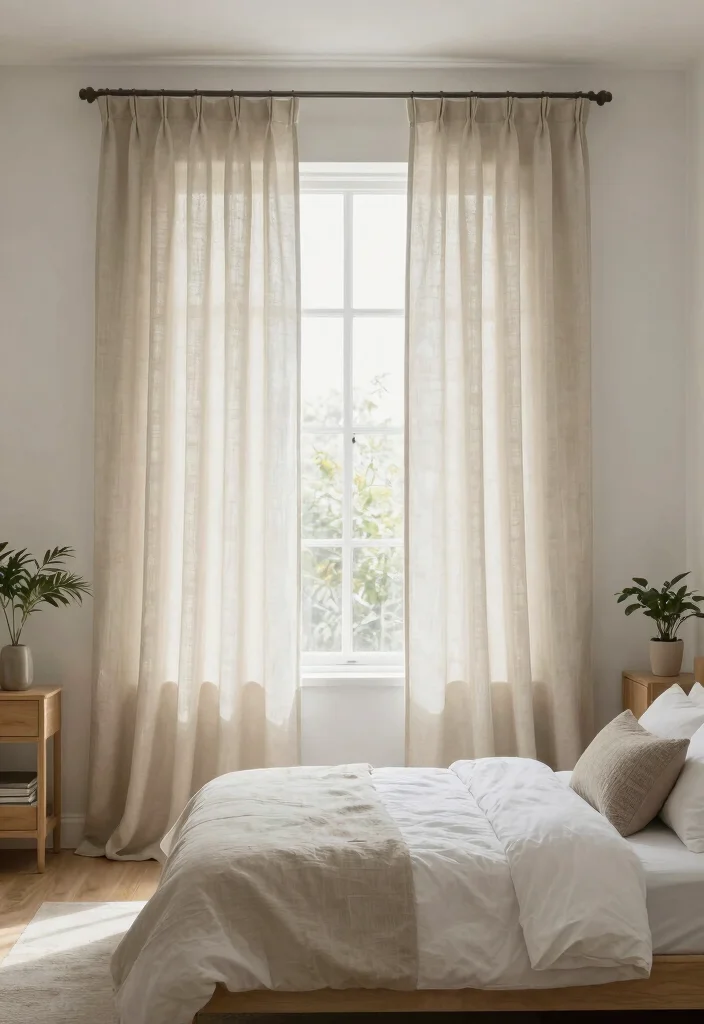 14 Fabric Strip Curtains Ideas With Boho Charm - 2. Soft Neutrals for Serenity 1