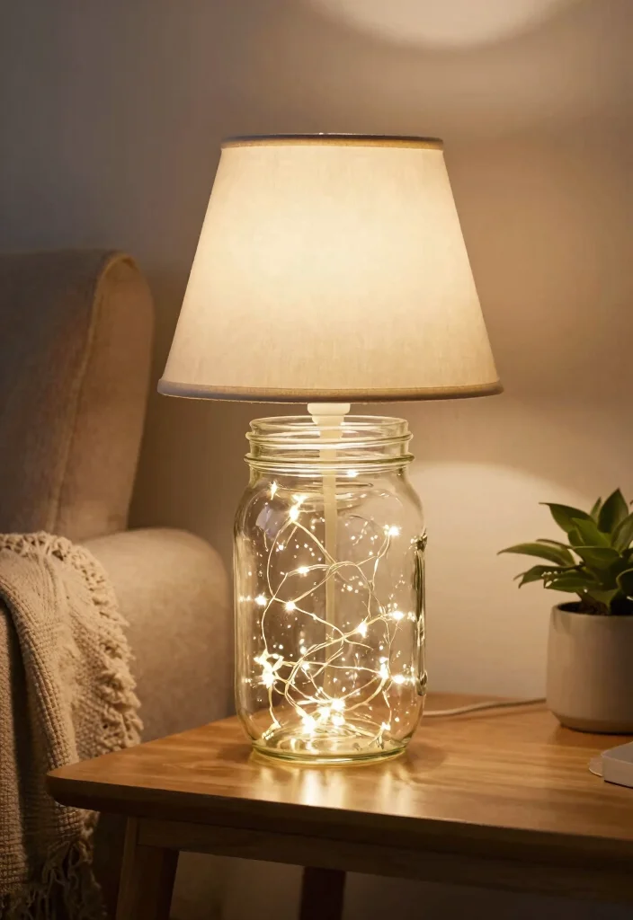 14 Mason Jar Lamp Ideas With Rustic Charm - 1. Classic Mason Jar Table Lamp 1