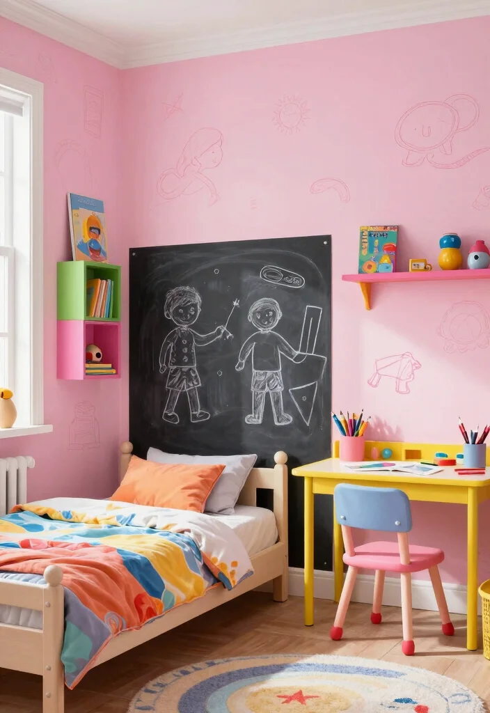 14 Pink Wallpaper for Wall Ideas That Feel Soft & Cute 54 14 Pink Wallpaper for Wall Ideas That Feel Soft & Cute - 14. Interactive Wallpaper for Learning and Fun 1