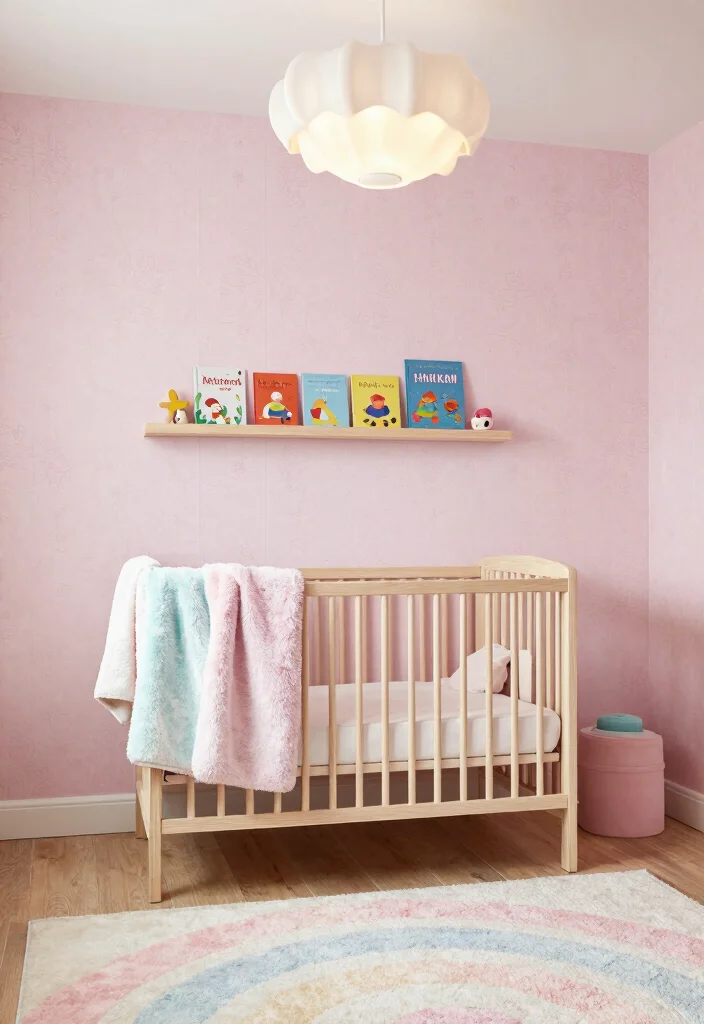 14 Pink Wallpaper for Wall Ideas That Feel Soft & Cute 12 14 Pink Wallpaper for Wall Ideas That Feel Soft & Cute - 2. Pastel Wall Decor: Soft and Soothing 1