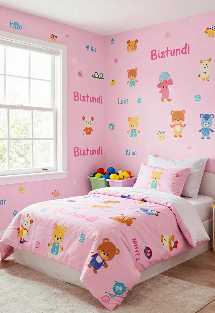 14 Pink Wallpaper for Wall Ideas That Feel Soft & Cute 38 14 Pink Wallpaper for Wall Ideas That Feel Soft & Cute - 8. Personalized Pink Walls with Custom Designs 1