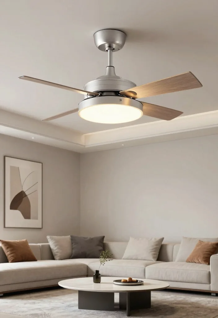 14 Small Chandelier Living Room Ideas That Add Glam - 12. Multi-Functional with Chandelier Fans 1