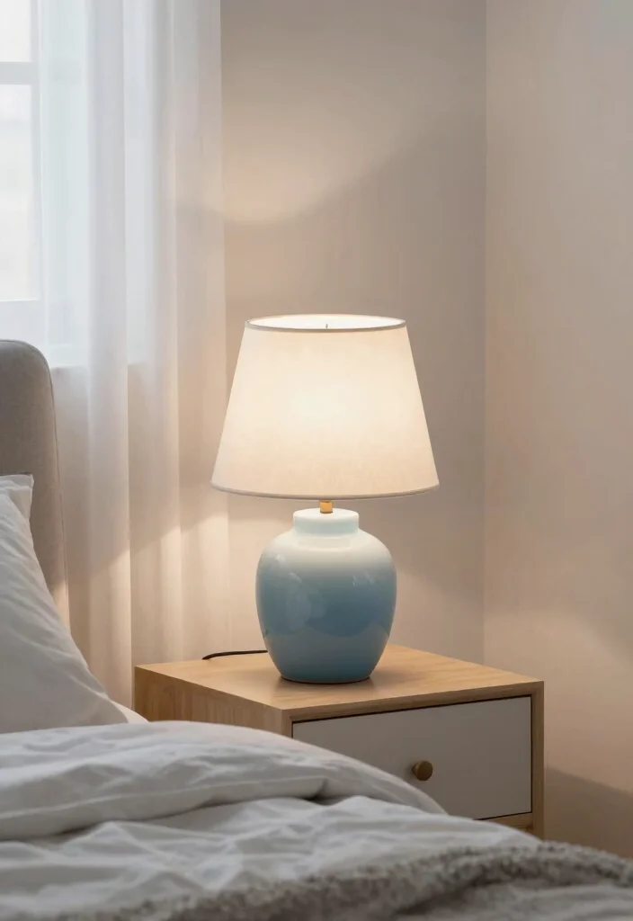 15 Blue and White Lamp Ideas With Coastal Vibes - 13. Soft-Edged Shapes 1