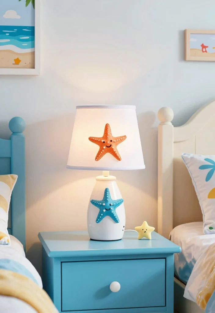 15 Blue and White Lamp Ideas With Coastal Vibes - 6. Seaside Motif Lamps 1