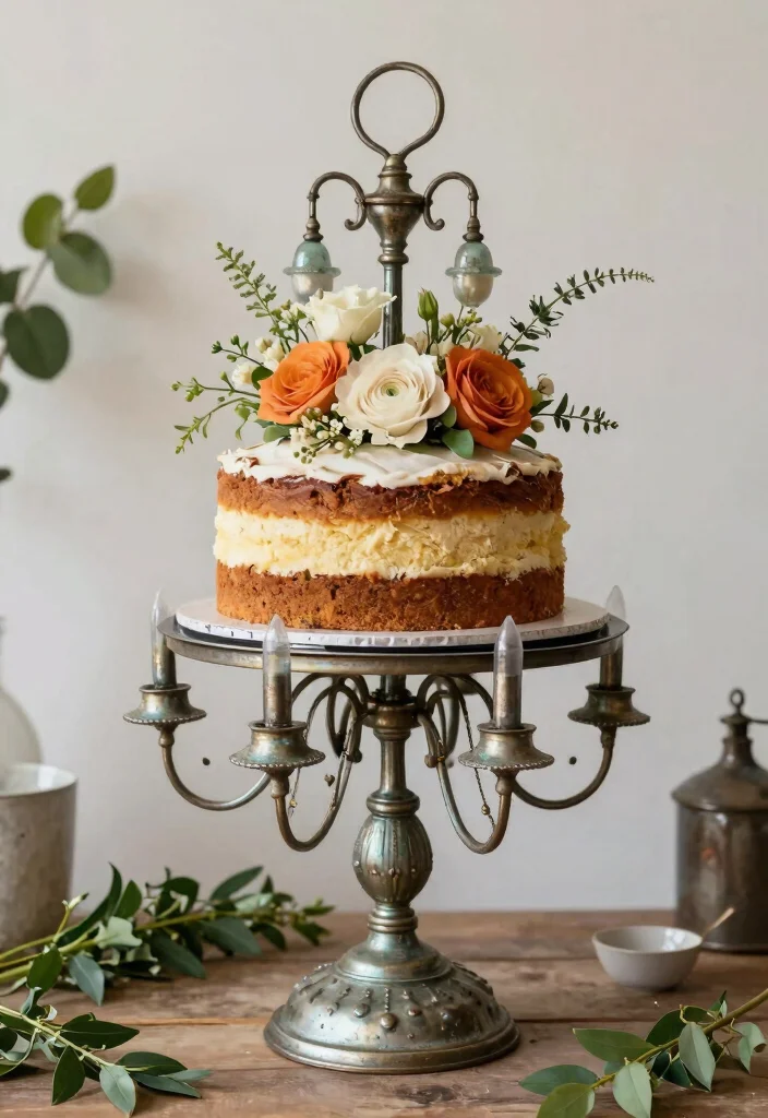 15 Chandelier Cake Stand Ideas That Look Elegant - 14. Upcycled Chic 1