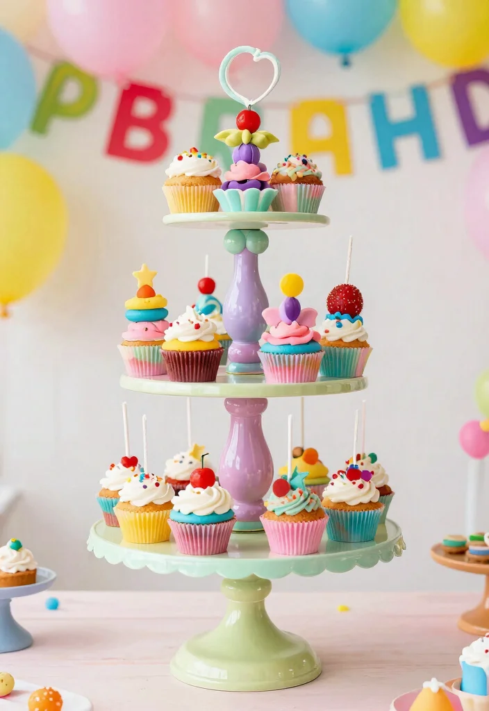 15 Chandelier Cake Stand Ideas That Look Elegant - 6. Whimsical Touch 1