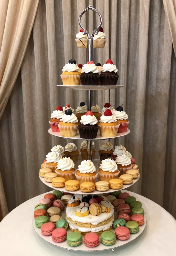 15 Chandelier Cake Stand Ideas That Look Elegant - 9. Multi-Tiered Marvels 1