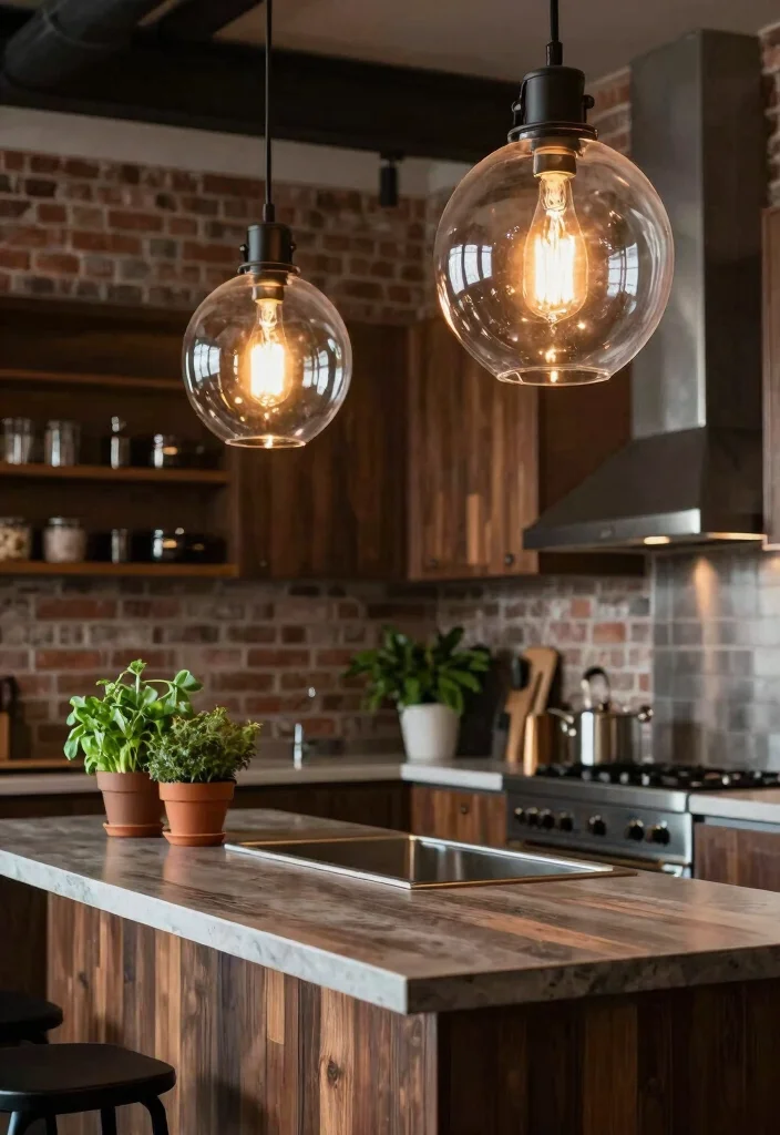 15 Large Glass Pendant Light Ideas That Make a Statement - 2. Industrial Style Glass Pendants 1