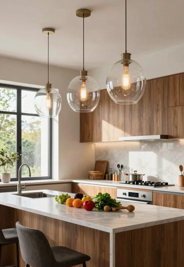 15 Large Glass Pendant Light Ideas That Make a Statement - 4. Oversized Clear Glass Shades 1