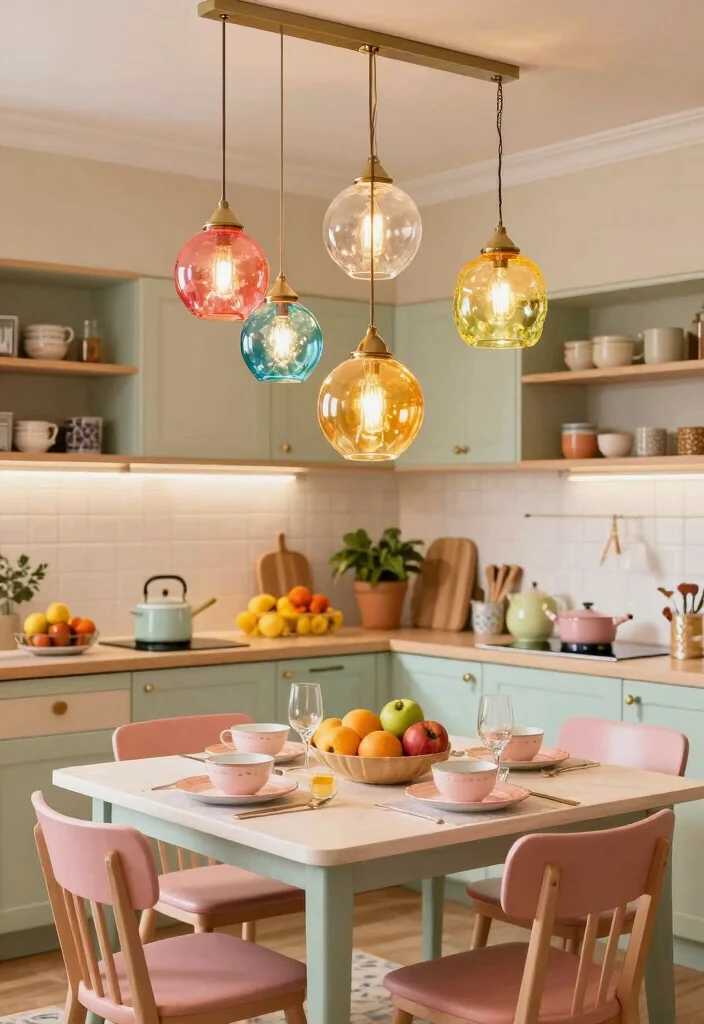 15 Large Glass Pendant Light Ideas That Make a Statement - 7. Colorful Glass Pendant Lights 1