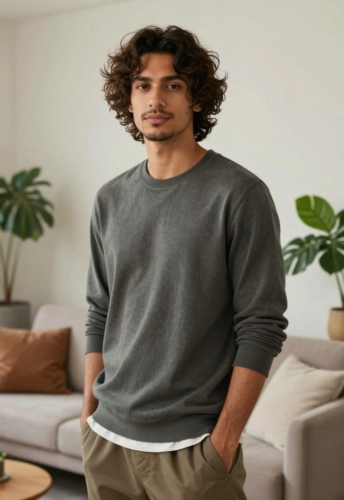 15 Messy Curtains Hair Men Ideas for Effortless Style - 3. Layered Waves for Volume 1