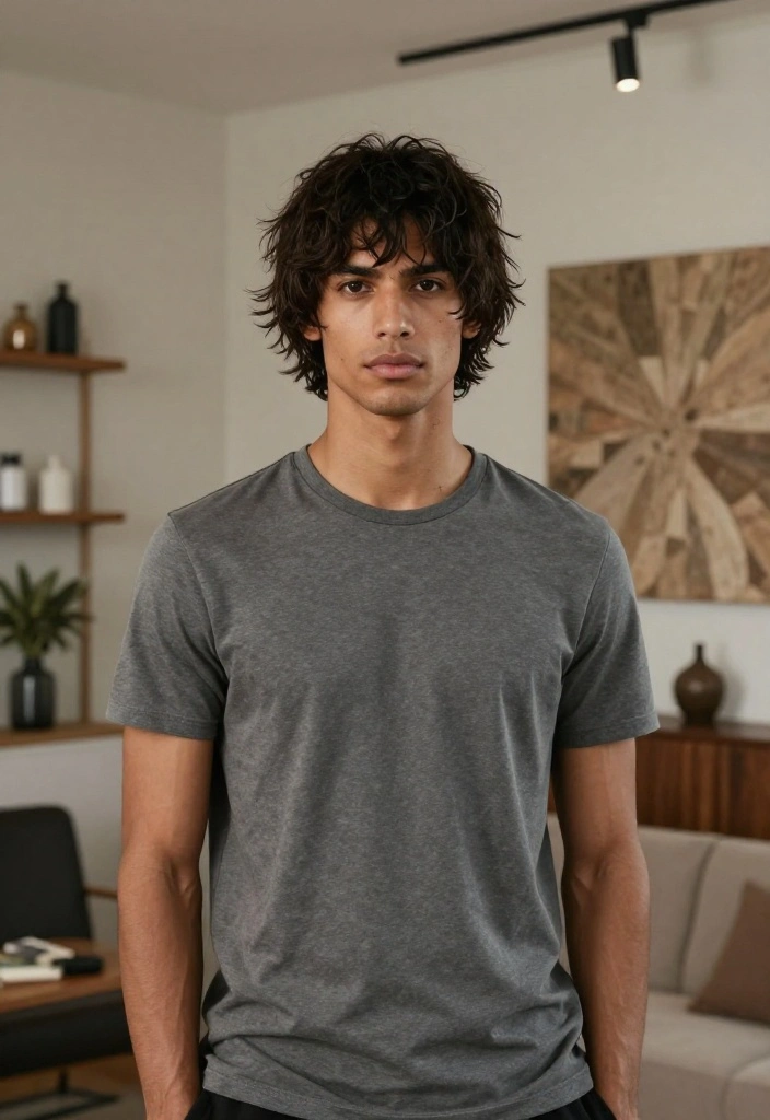 15 Messy Curtains Hair Men Ideas for Effortless Style - 6. Textured Curtain Fringe 1