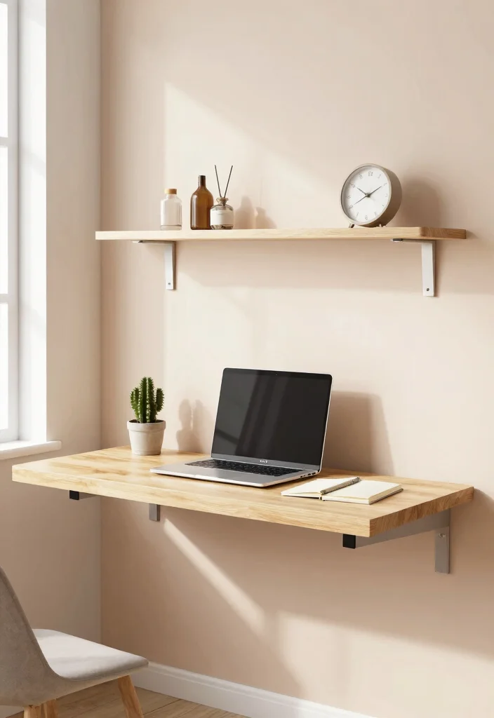 15 Minimalistic Desk Setup Ideas That Stay Clean - 1. The Floating Desk 1