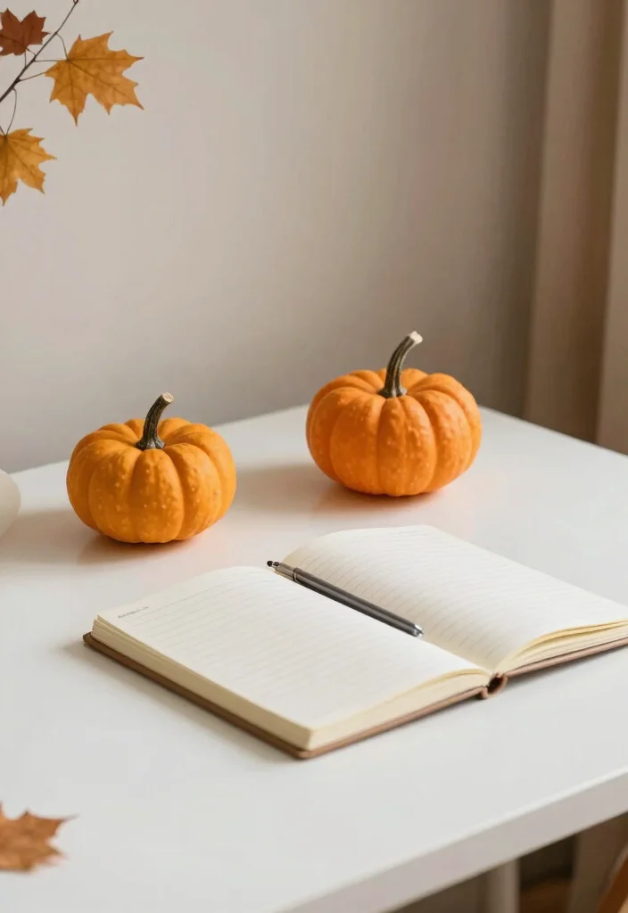 15 Minimalistic Desk Setup Ideas That Stay Clean - 14. Seasonal Decor Updates 1