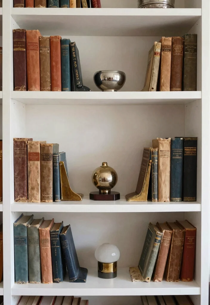 15 Open Bookshelf Styling Ideas That Look Effortless - 11. Vintage Finds 1