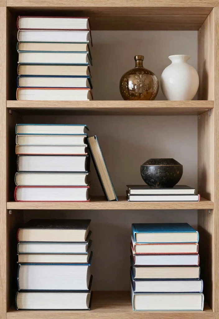 15 Open Bookshelf Styling Ideas That Look Effortless - 15. The Balance of Symmetry and Asymmetry 1
