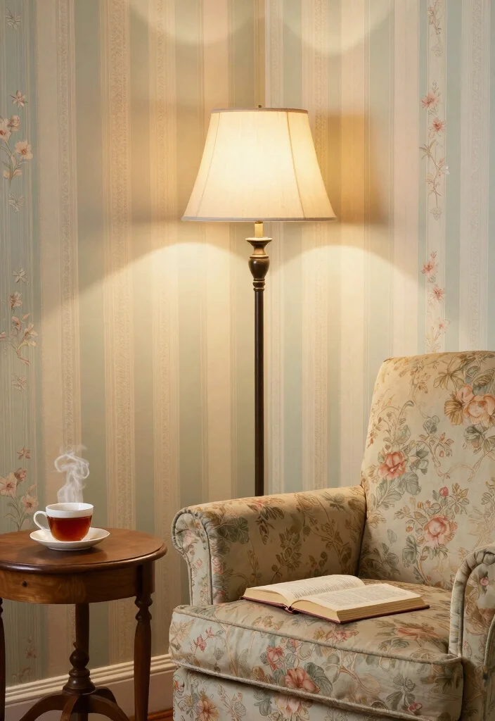 15 Stripped Wallpaper Wall Ideas With Bold Pattern - 3. Vintage Striped Patterns 1