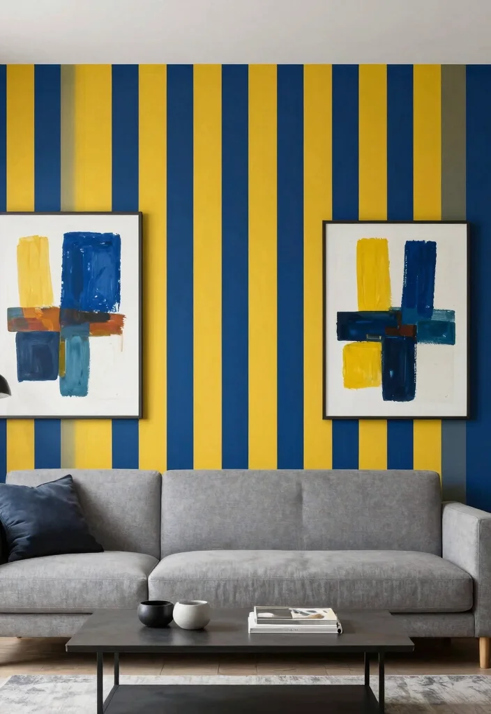 15 Stripped Wallpaper Wall Ideas With Bold Pattern - 5. Striped Patterns with a Twist 1