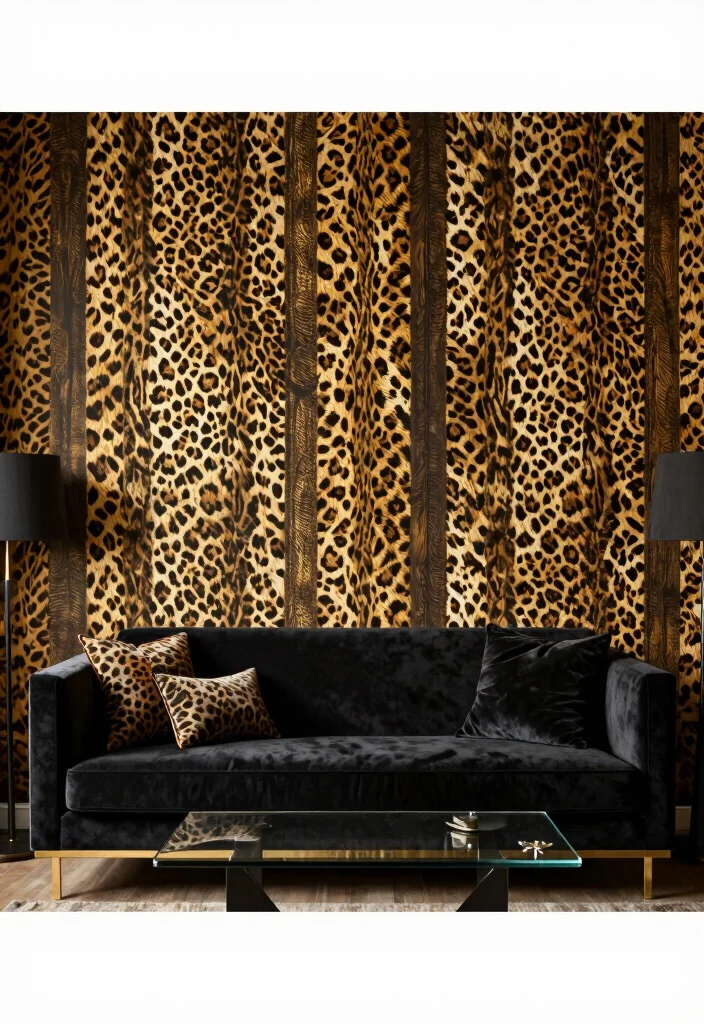 15 Stripped Wallpaper Wall Ideas With Bold Pattern - 9. Bold Animal Prints 1