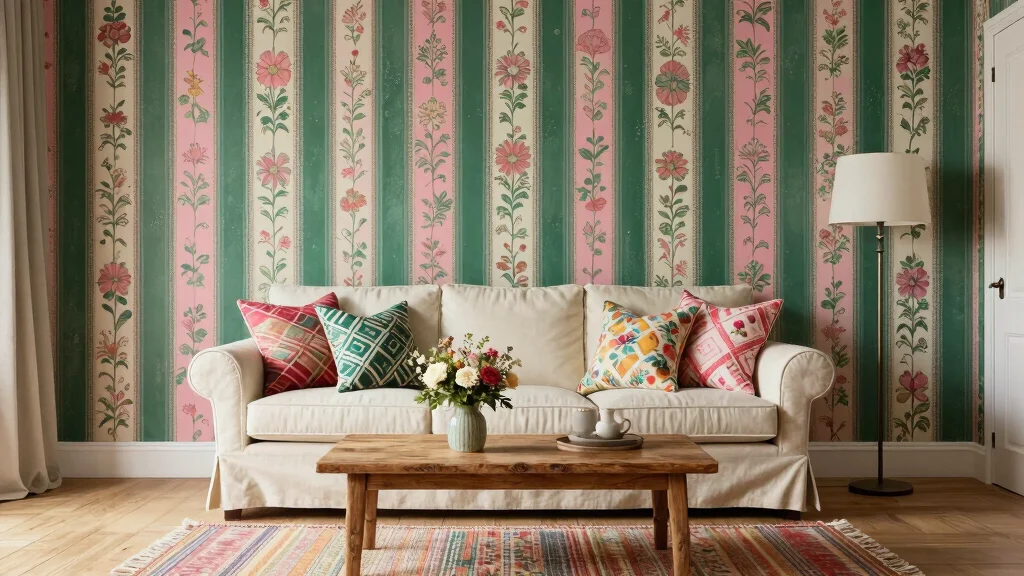 15 Stripped Wallpaper Wall Ideas With Bold Pattern