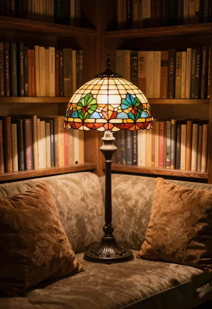 15 Vintage Table Lamp Ideas With Timeless Charm - 8. Romantic Tiffany-Style Lamps 1