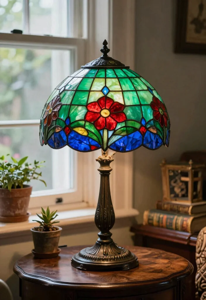 16 Antique Lamp Shades Ideas With Classic Elegance - 1. Stained Glass Masterpieces 1