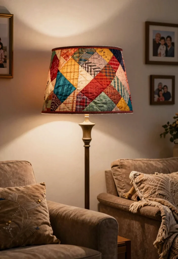 16 Antique Lamp Shades Ideas With Classic Elegance - 15. Vintage Quilted Shades 1