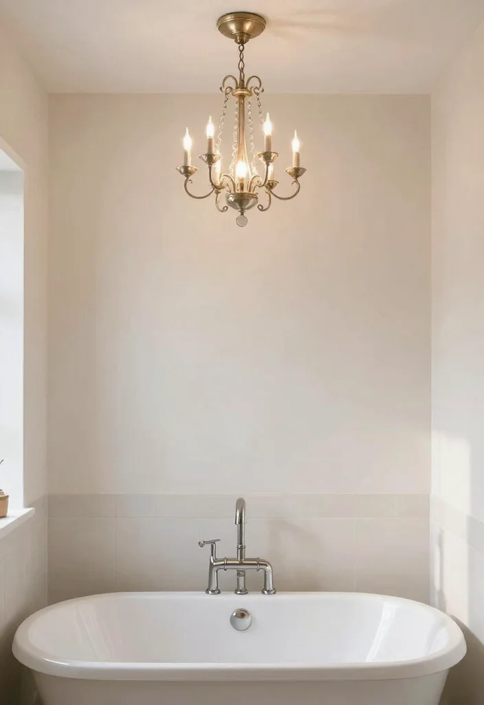 16 Chandelier Over Bathtub Ideas That Feel Luxurious - 15. Dainty Mini Chandeliers 1