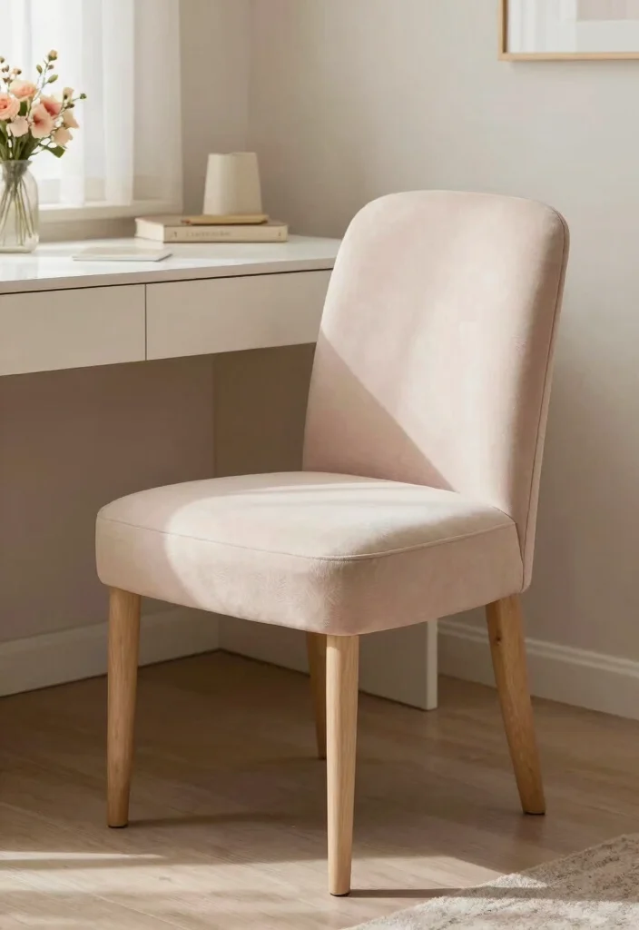 16 Coquette Desk Setup Ideas With Soft Feminine Vibes - 13. Elegant Chair Choices 1