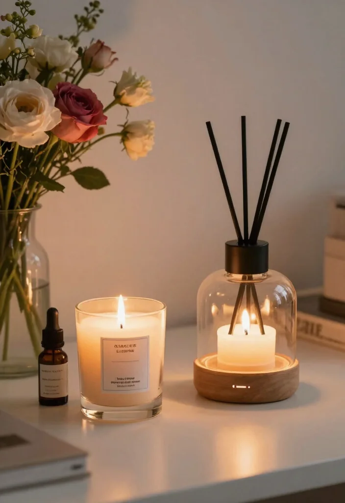 16 Cozy Desk Setup Ideas That Feel Warm & Inviting - 14. Inviting Scents for Comfort 1