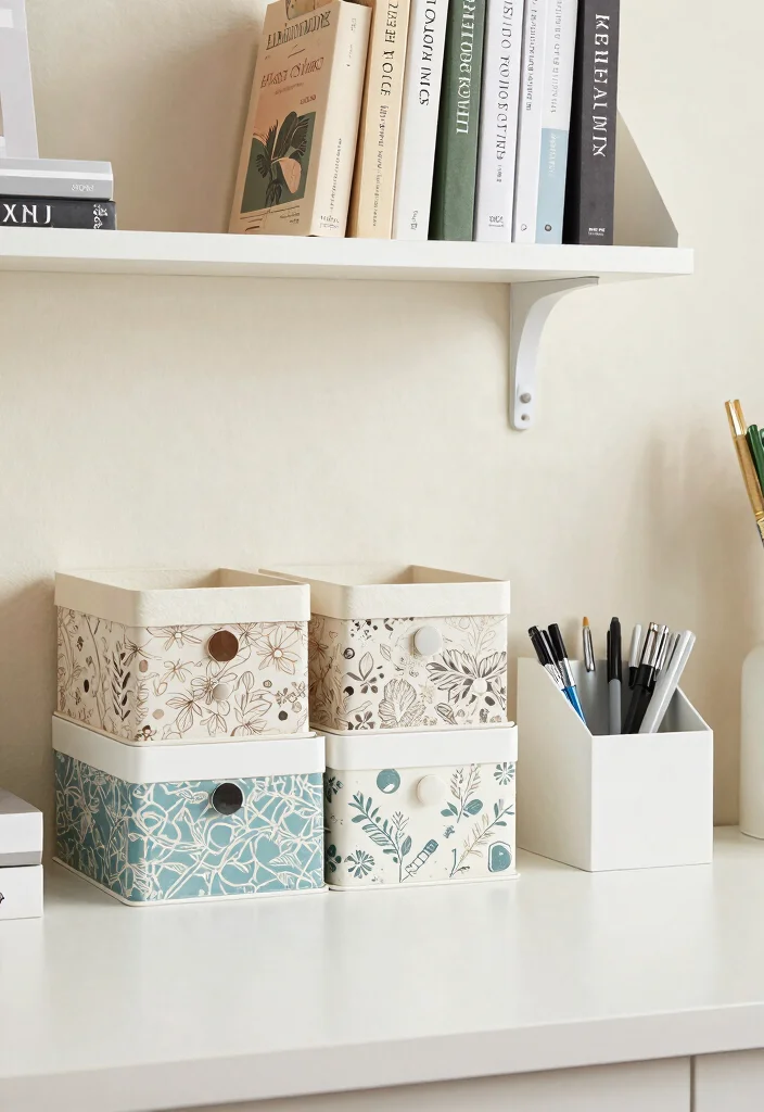 16 Cozy Desk Setup Ideas That Feel Warm & Inviting - 7. Functional Organization Systems 1