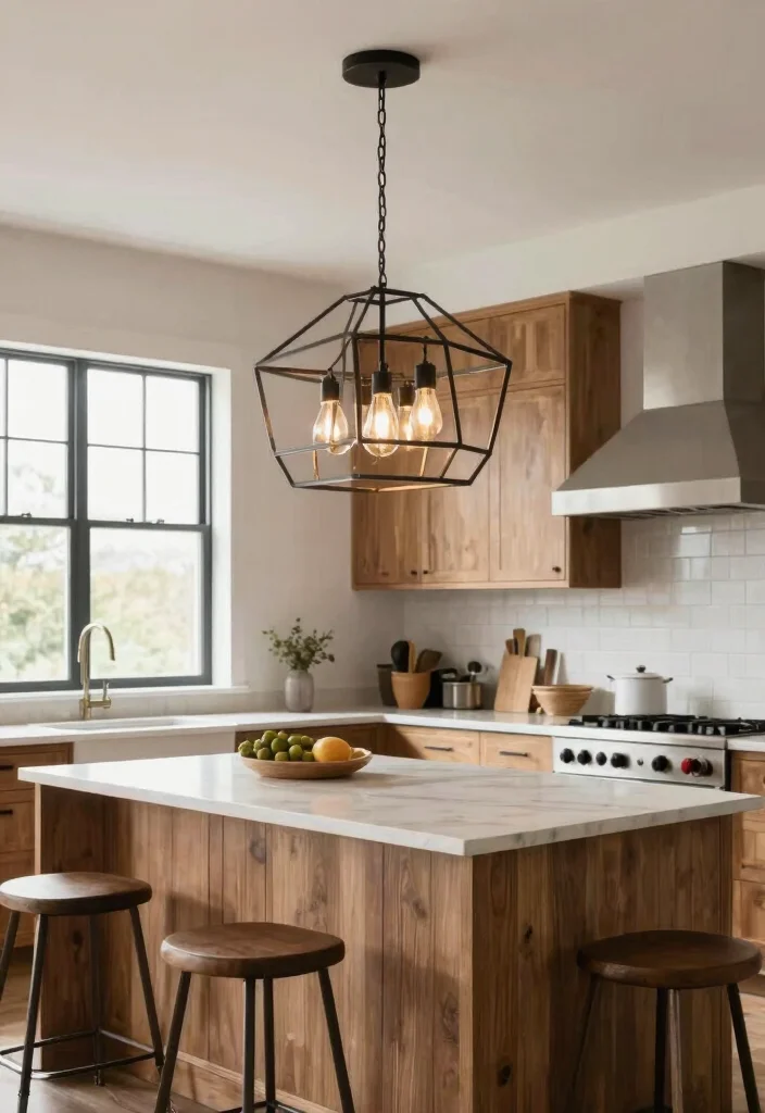 16 Farmhouse Chandelier Kitchen Ideas With Rustic Charm 48 16 Farmhouse Chandelier Kitchen Ideas With Rustic Charm - 8. Unique Shapes to Stand Out 1