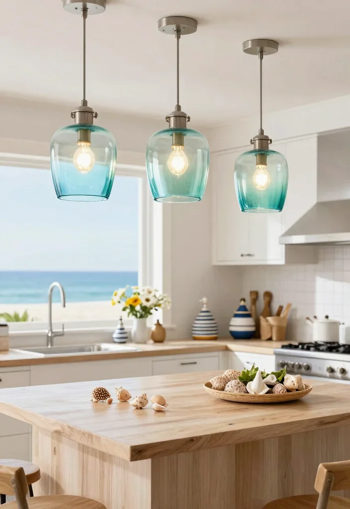 16 Glass Pendant Light Ideas That Instantly Elevate Your Space - 13. Coastal-Inspired Glass Pendants 1