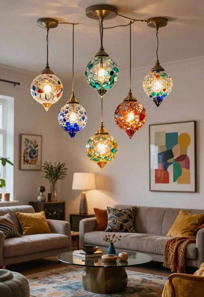 16 Glass Pendant Light Ideas That Instantly Elevate Your Space - 15. Artistic Blown Glass 1