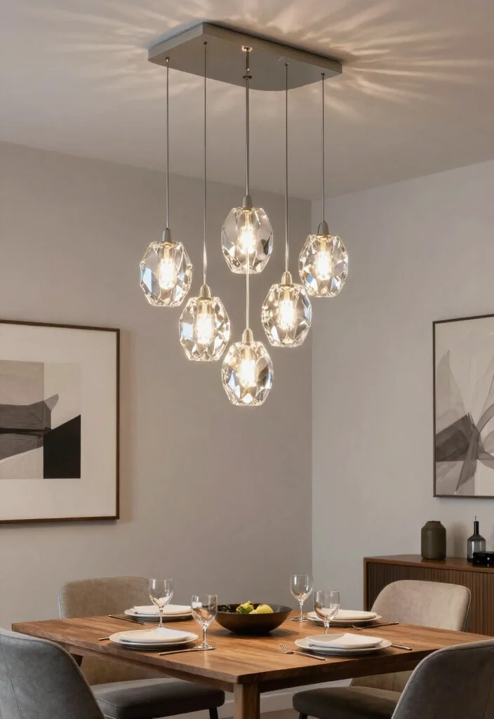 16 Glass Pendant Light Ideas That Instantly Elevate Your Space - 5. Faceted Glass Pendants 1