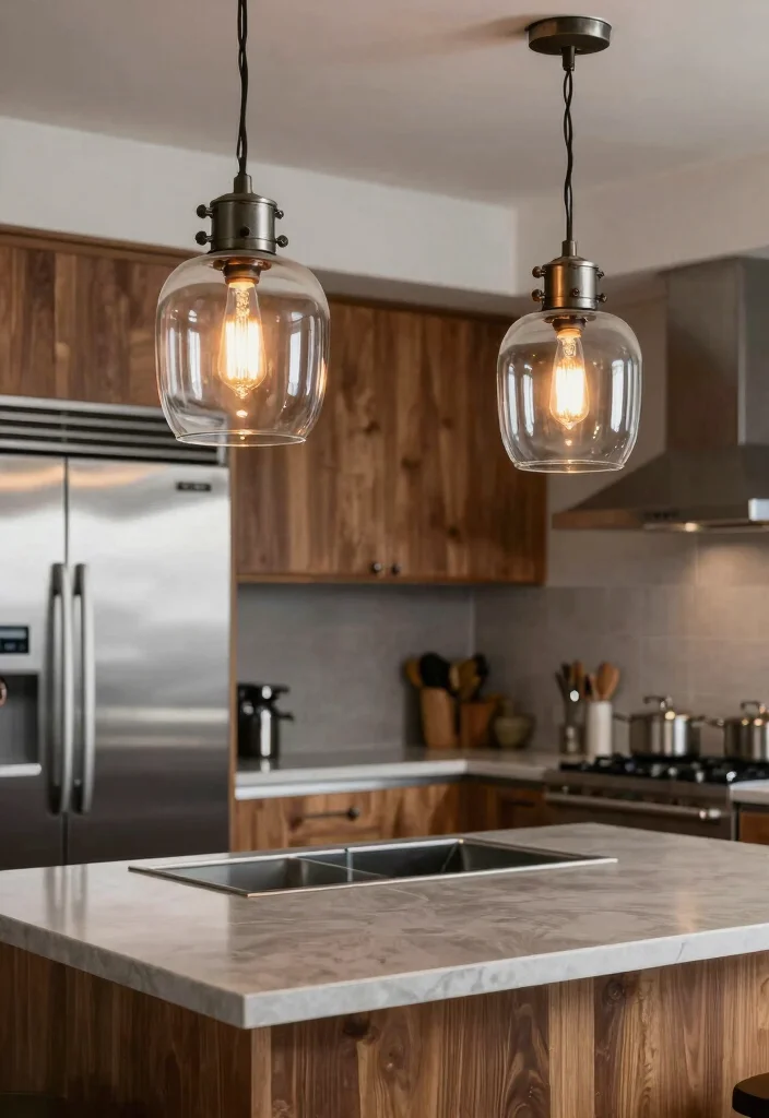 16 Glass Pendant Light Ideas That Instantly Elevate Your Space - 9. Industrial Glass Pendants 1