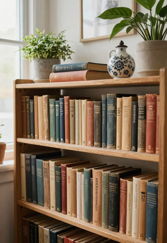 16 Living Room Bookshelf Ideas That Elevate Your Decor - 11. Use of Vintage Books 1